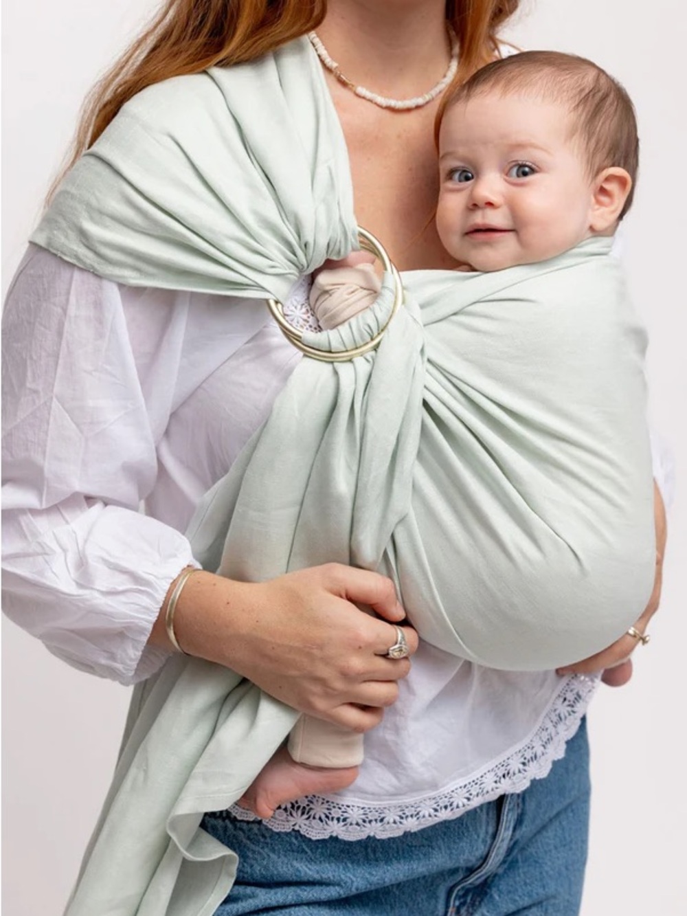WildBird Linen Seafoam Tie-Dye Ring Sling - Picture 7 of 9